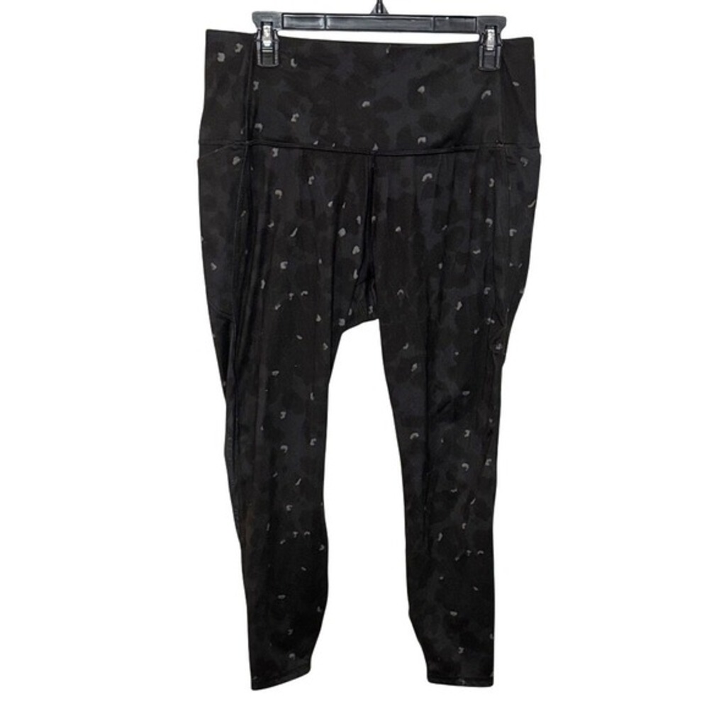 Black Print Leggings All In Motion Women's Size XXL